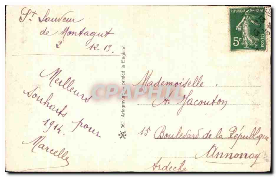 CPA Fantaisie — Verso