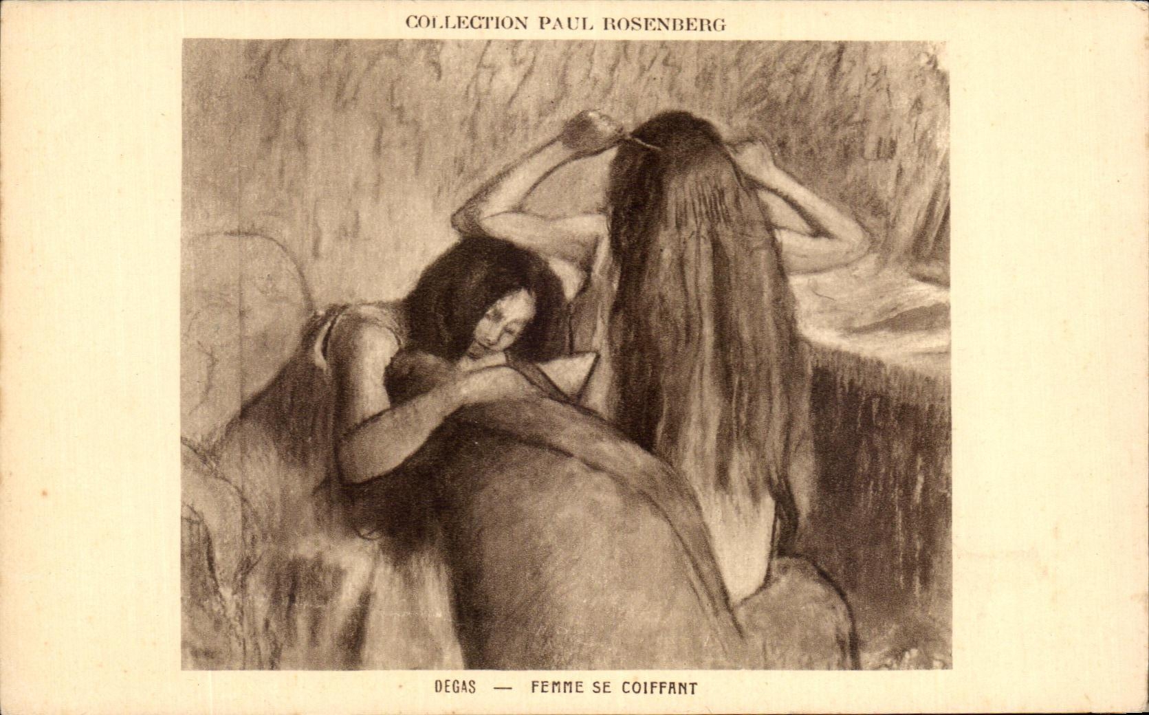 CPA Collection Paul Rosenberg Degas Femme Se Coiffant 