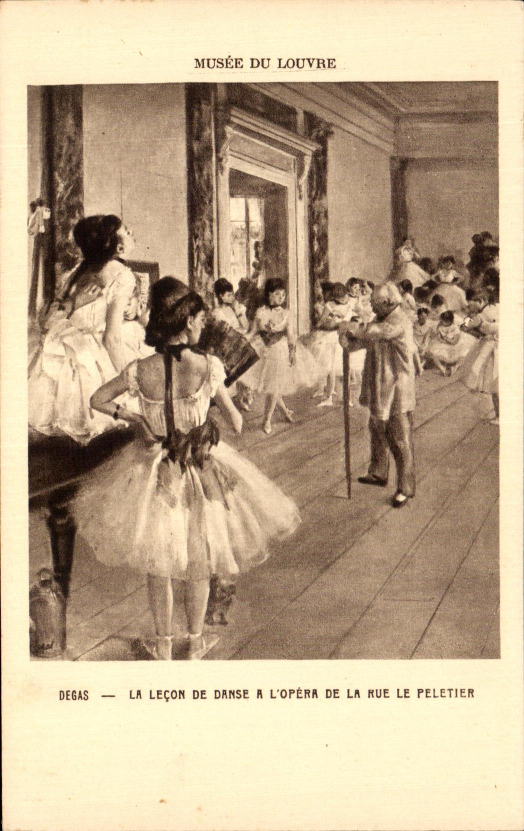 CPA Musee Du Louvre La Lecon De Danse A L'Opera De La Rue Le Peletier Paris 