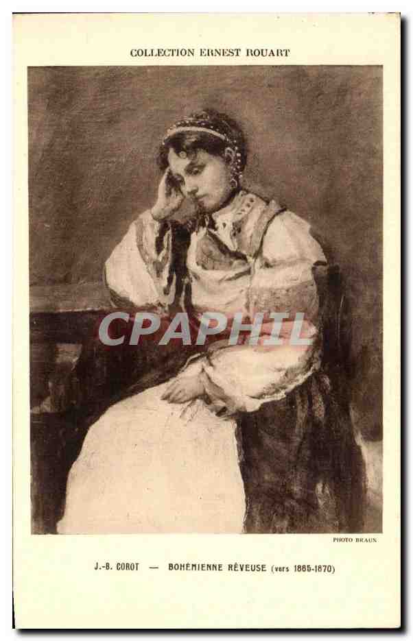 CPA Collection Ernest Rouart Corot Bohemienne Reveuse