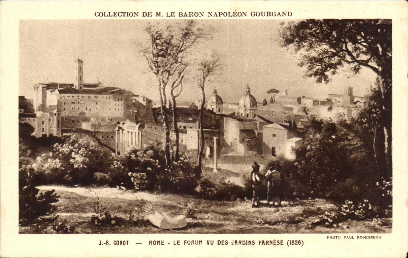 CPA Collection De M Le Baron napoleon Gourgand Corot Rome Le Forum Vu Des Jardins Farnese
