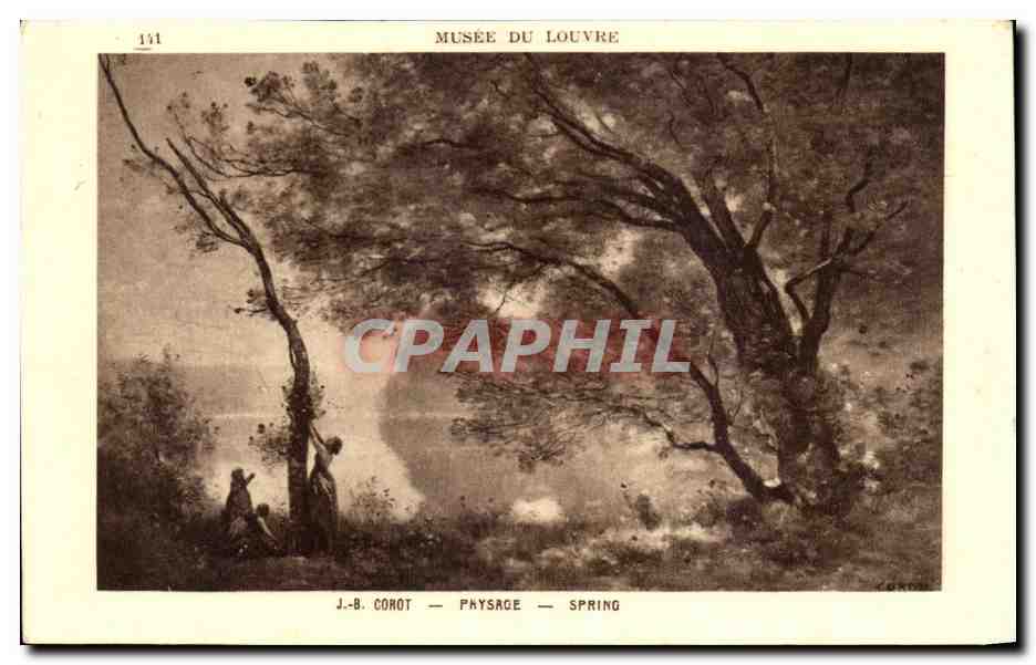 CPA Musee Du Louvre Corot Paysage Spring