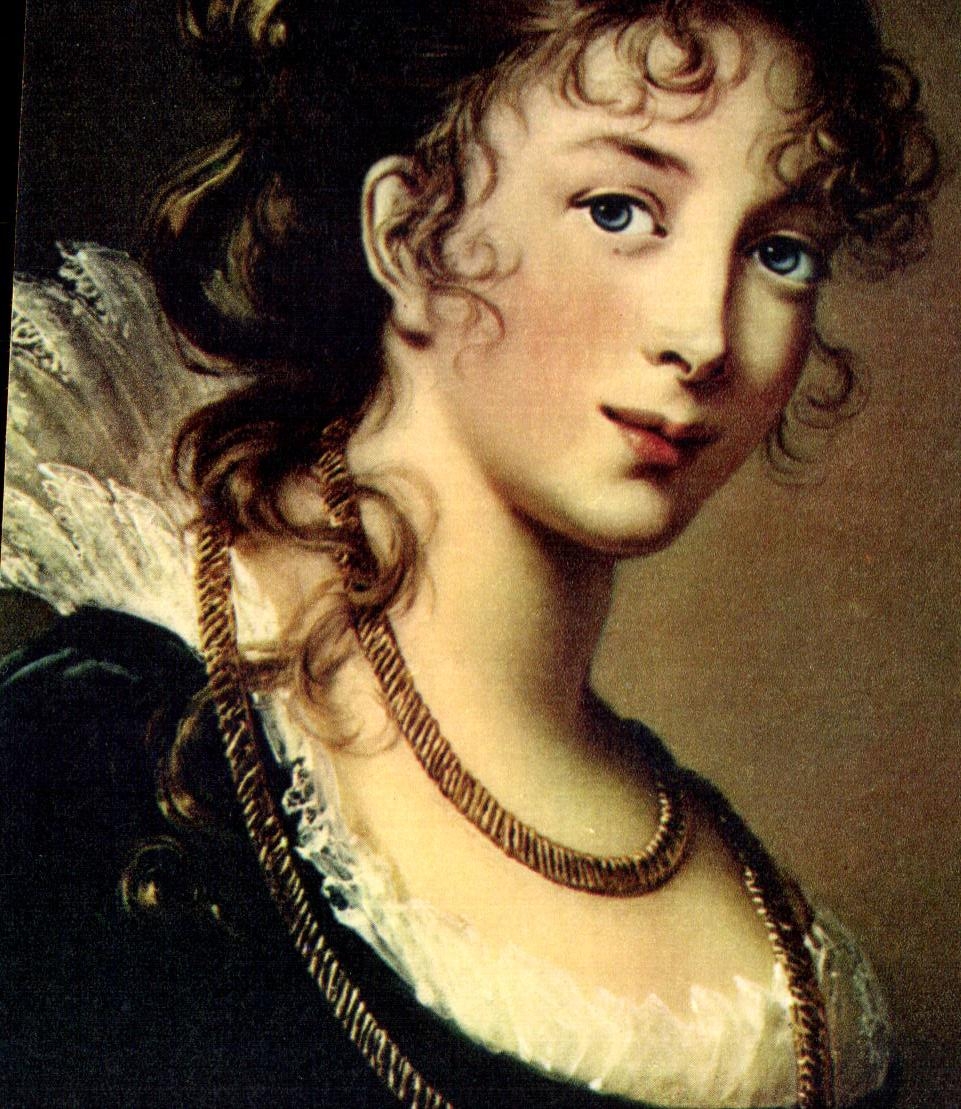 CPSM Madame Vigee Lebrun Portrait de la Princesse Elizabeth Louise Radziwill Musee de Varsvie Poland Polska