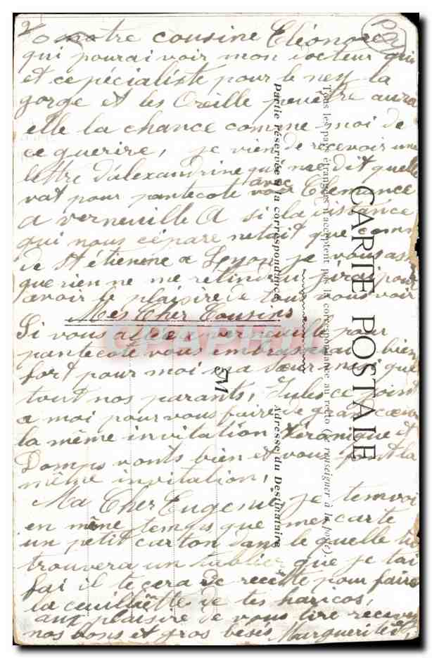 CPA Peinture — Verso
