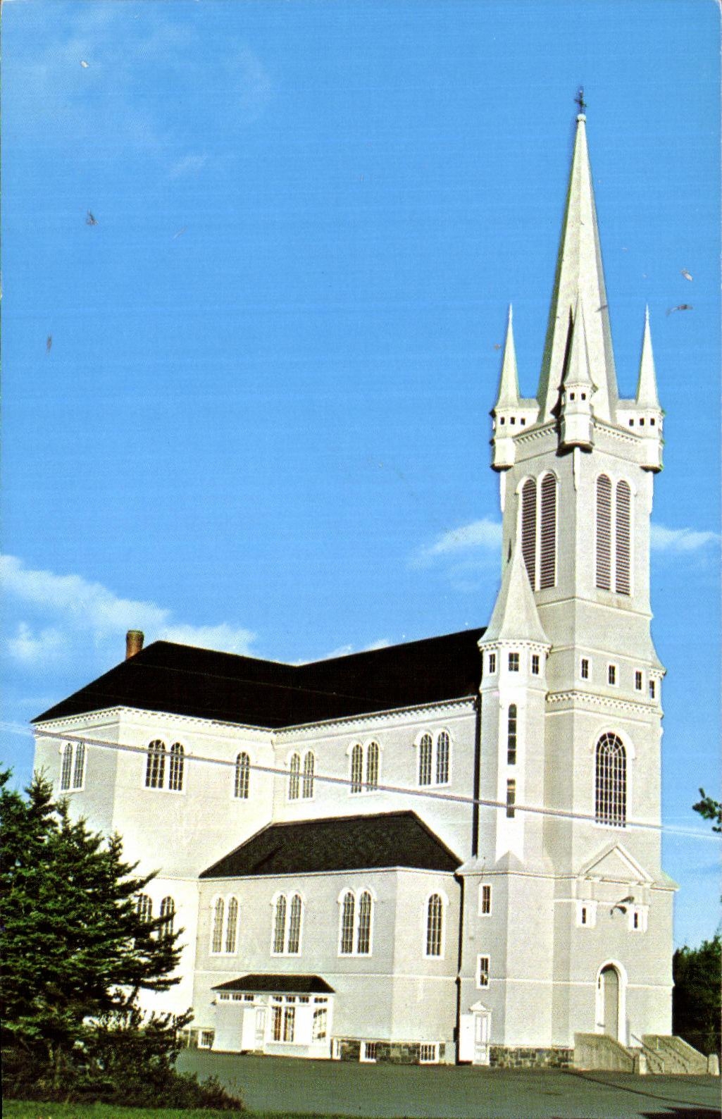 CPA St Mary's Church Largest wooden church in North America Pointe de l'Eglise N S Canada