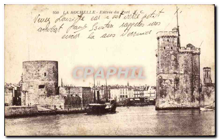 CPA La Rochelle Entree du port Bateau