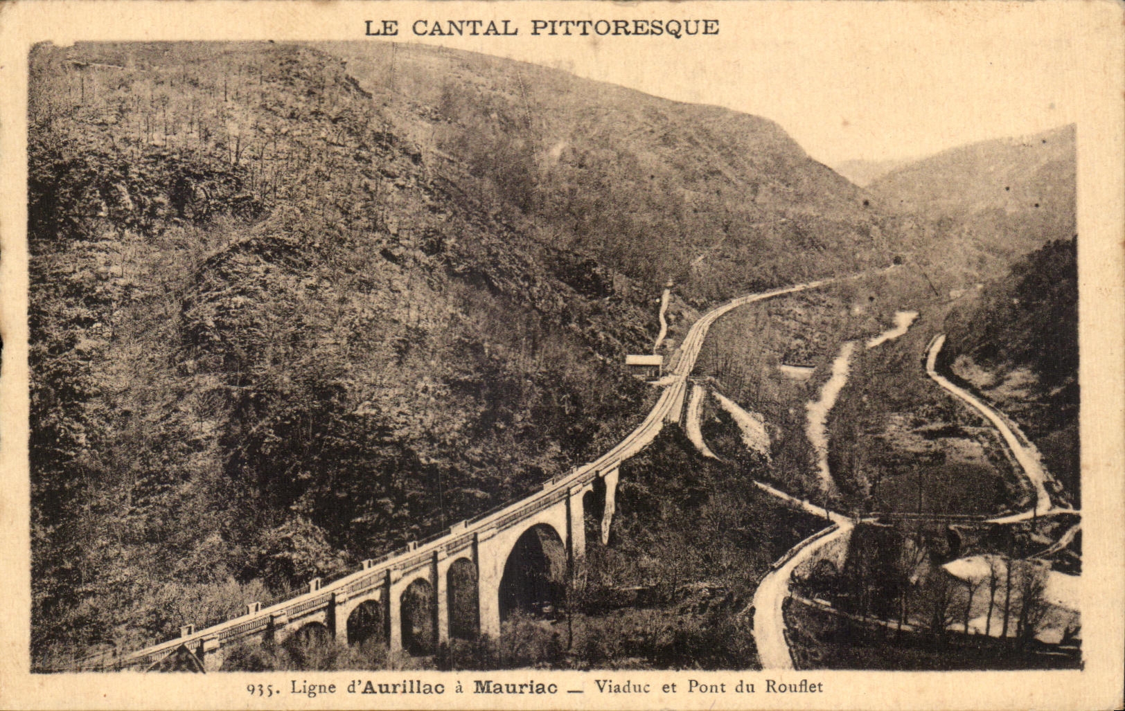 CPA Ligne d'Aurillac a Mauriac Viaduc et Pont du Rouflet