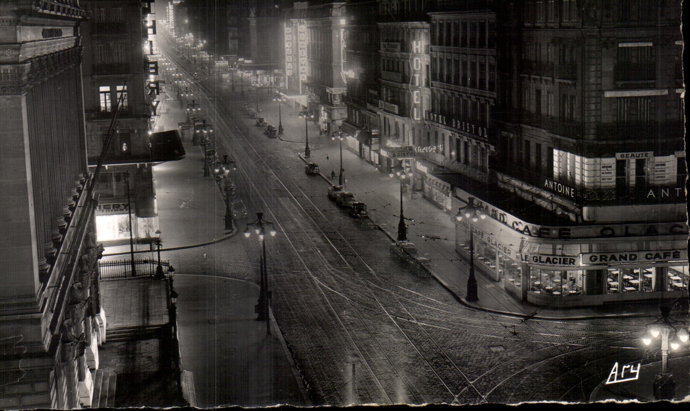 Marseille la nuit — La Canebière — A. Tardy, Photographe