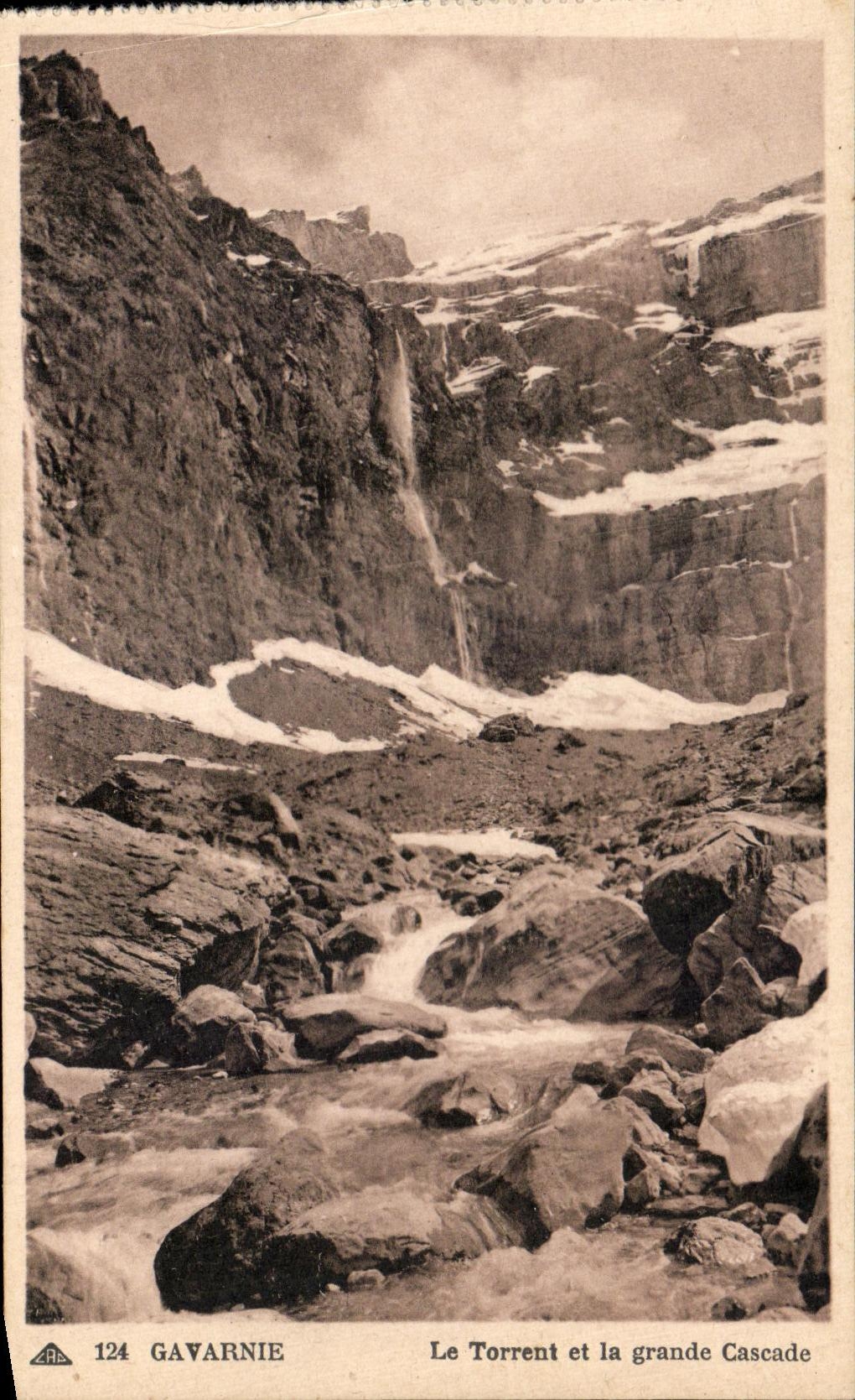 CPA Gavarnie Le Torrent et la grande Cascade