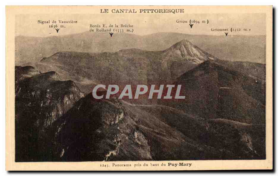 CPA Panorama pris du haut du Puy Mary