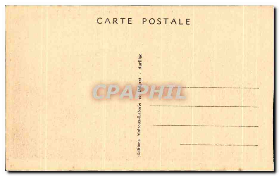CPA Le Puy Mary Le Pas de Peyrol et la route de Murat a Salers Cantal — Rückseite