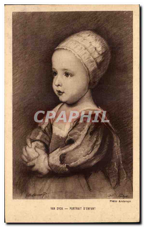 CPA Van Dyck Portrait D'Enfant