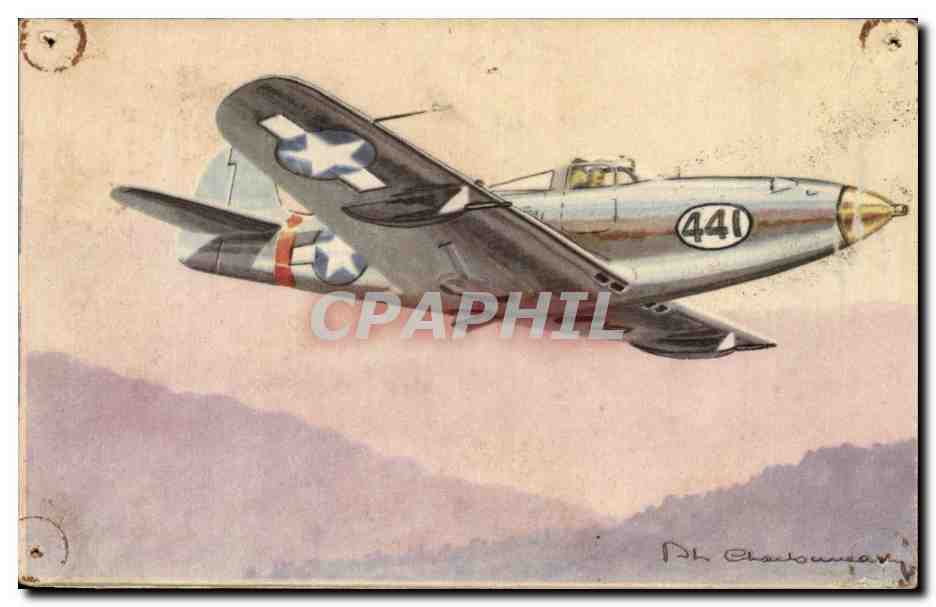 CPA Aircobra Contructeur Bell type P39 Avion Aeroplane