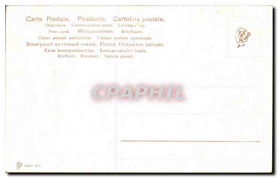 CPA Nain et criquet Violon — Achterkant