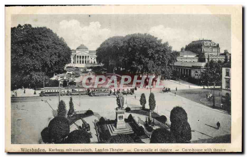 Wiesbaden, Kurhaus mit Nassauisch Landes-Theater — Cure-salle et théâtre — Cure-house with theatre