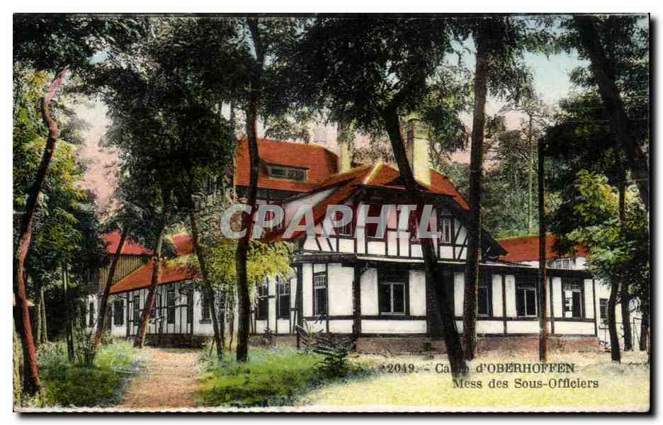 CPA Camp d'Oberhoffen Mess des Sous Officiers Militaria