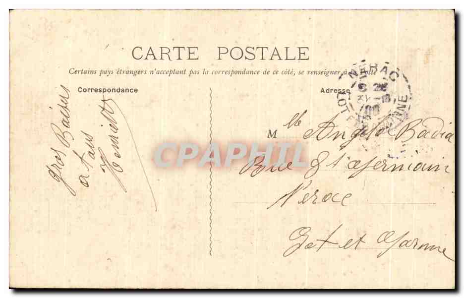 CPA Bordeaux La Caisse d'Epargne Le monument a Gloria Victis — Verso