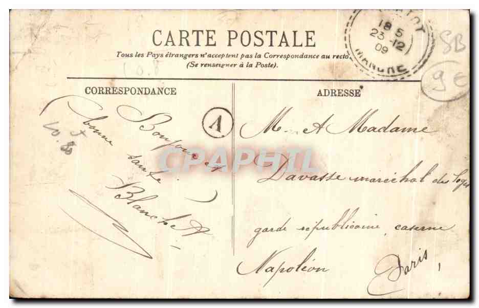 CPA Coutances L'Eglise Saint Pierre et Rue Greffroy de Montbray — Rückseite