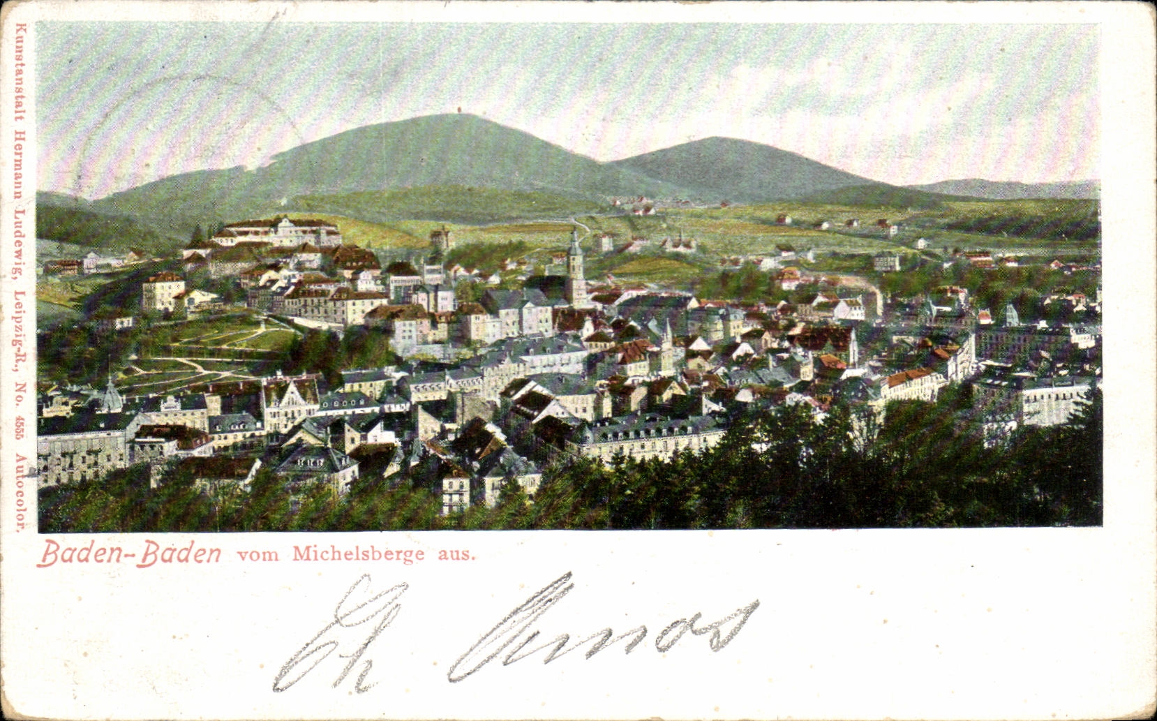 CPA Baden Baden Vom Michelsberge aus