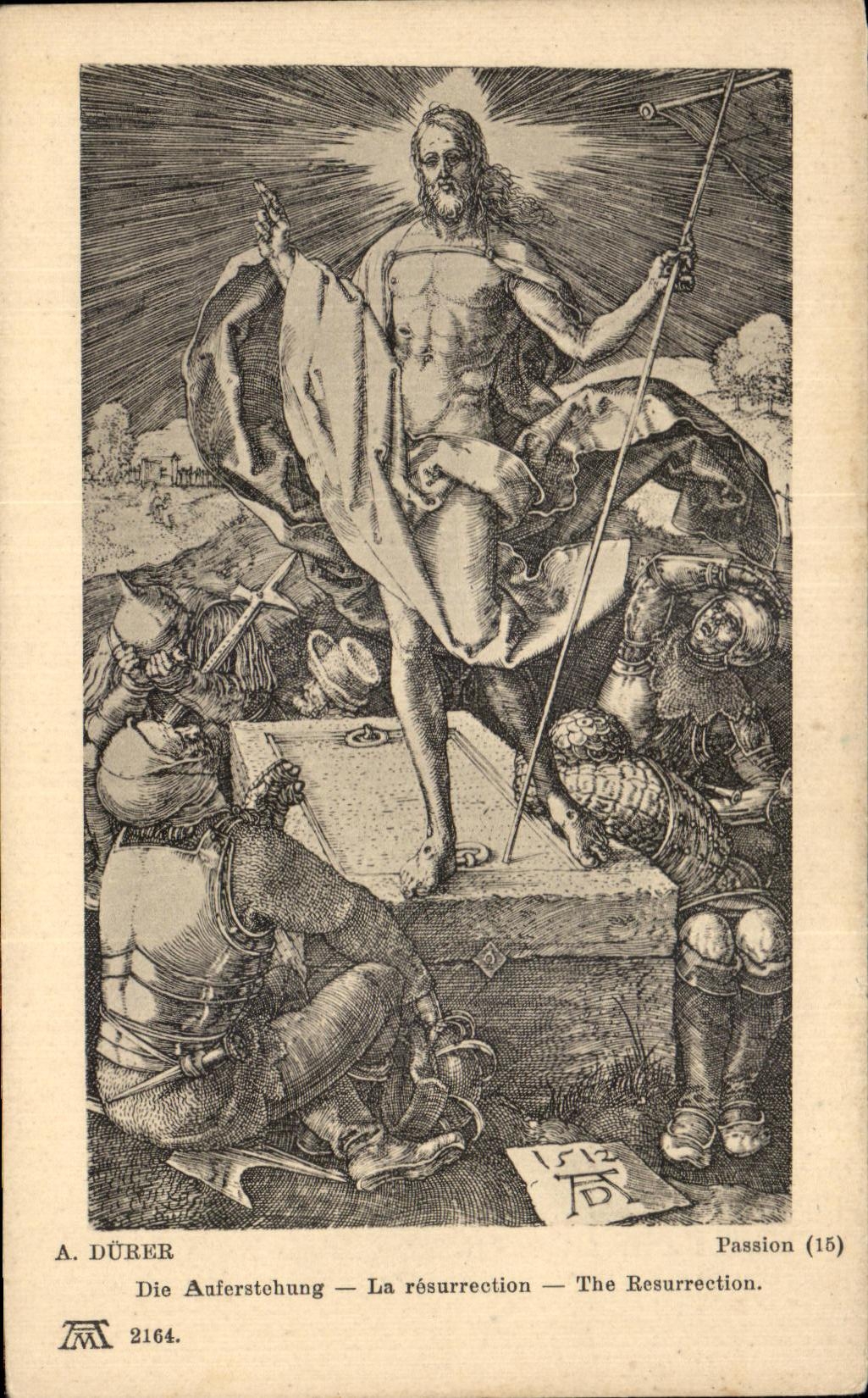 CPA Die anferstehung La Resurrection The Resurrection Durer