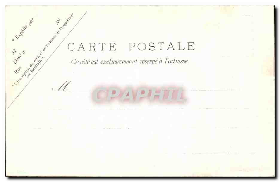CPA Paris Ecole Militaire Artillerie — Verso