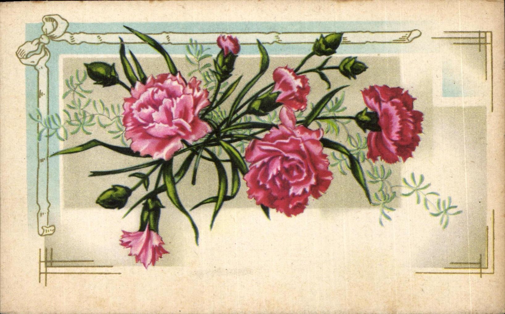 CPA Fantaisie Fleurs