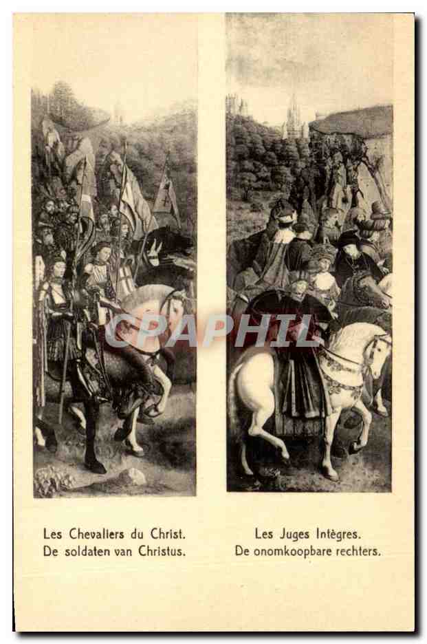 CPA Gand cathedrale st Bavon Les chevaliers du Christ Les juges integres