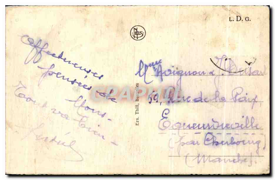 CPA Singe de la Orand Garde Mons Hotel de ville Serrure principale — Rückseite
