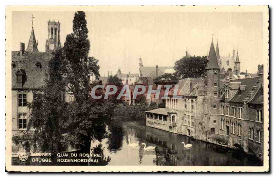 CPA Bruges Quai Du Rosaire Brugge Rozenhoedkaai
