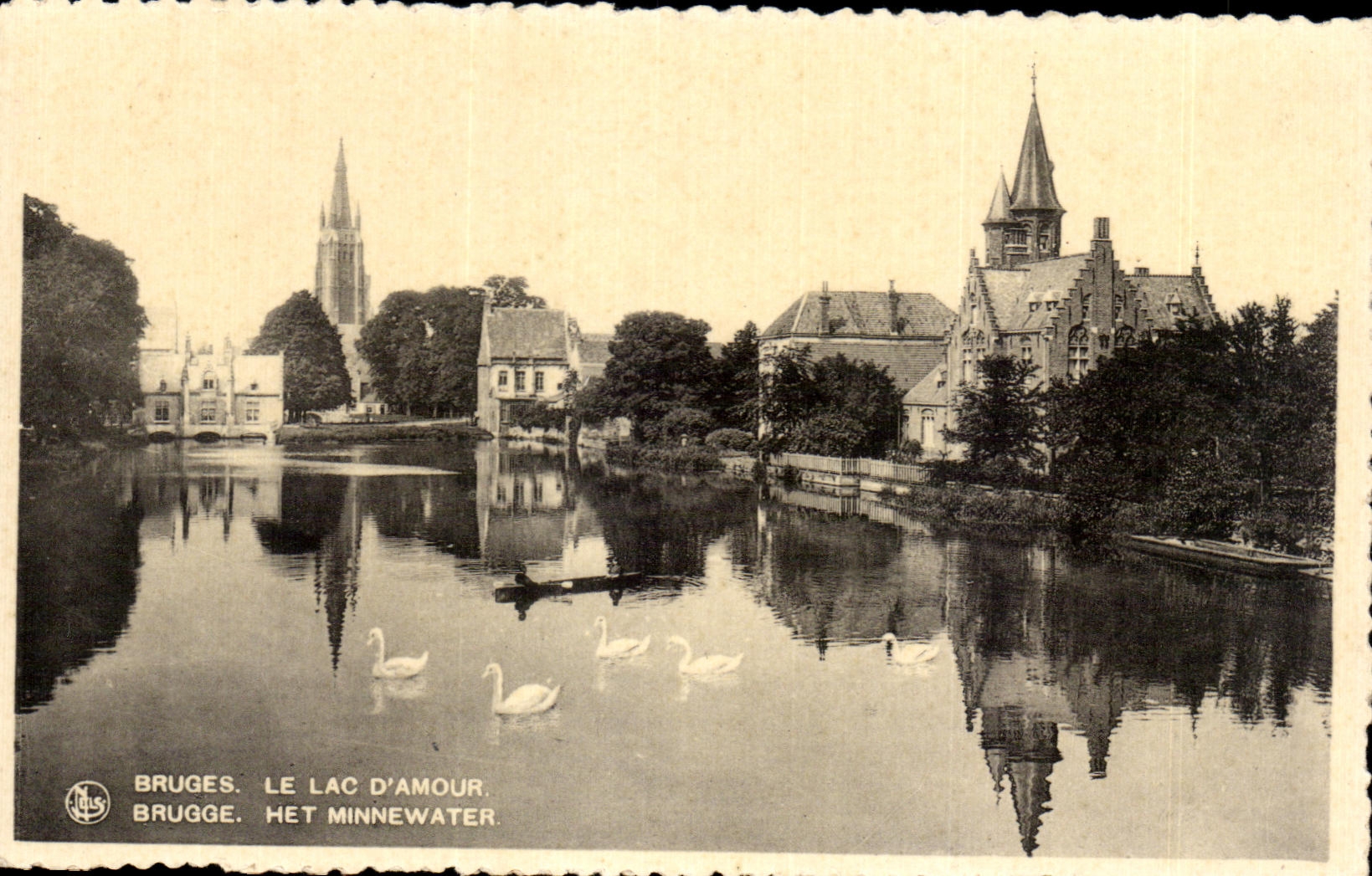 Bruges. Le Lac d'Amour — Brugge. Het Minnewater. — Ern. Tüll, Bruxelles, Phot. no 10.