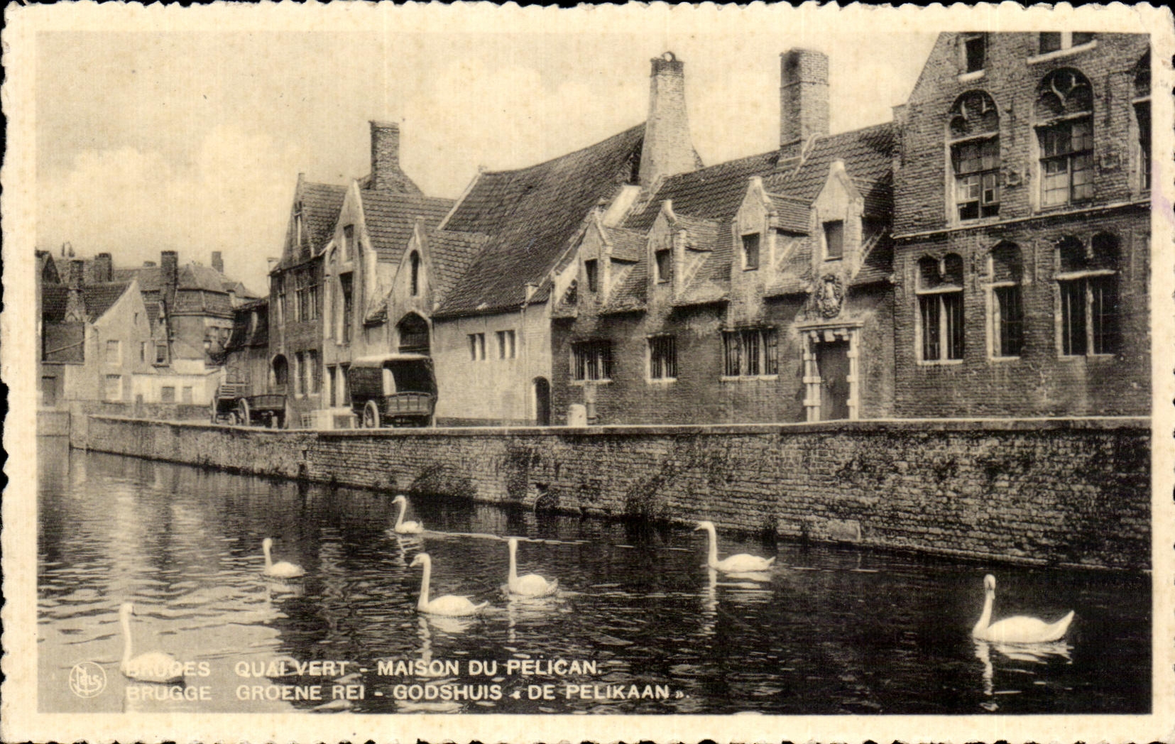 CPA Bruges Quai Vert Maison Du Pelican Brugge