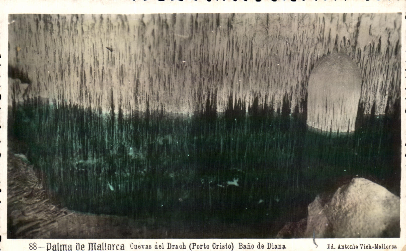 CPA Palma Da Mallorca Cuevas Del Drach Porto Cristo Bano de Diana