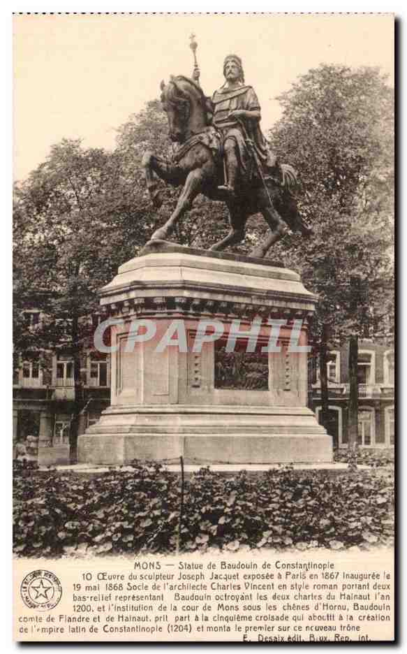 CPA Mons Statue De Baudouin De Constantinople turquie Tuekey