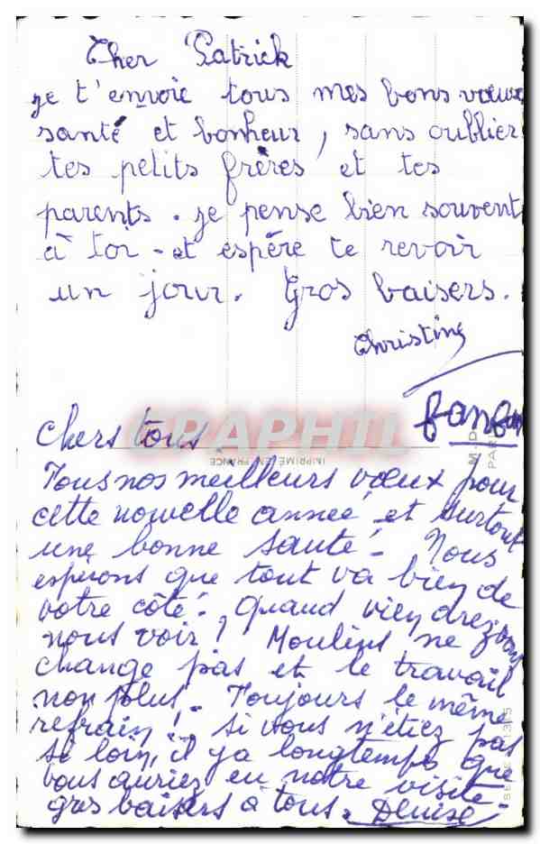 CPA Fantaisie Bonne Annee — Rückseite