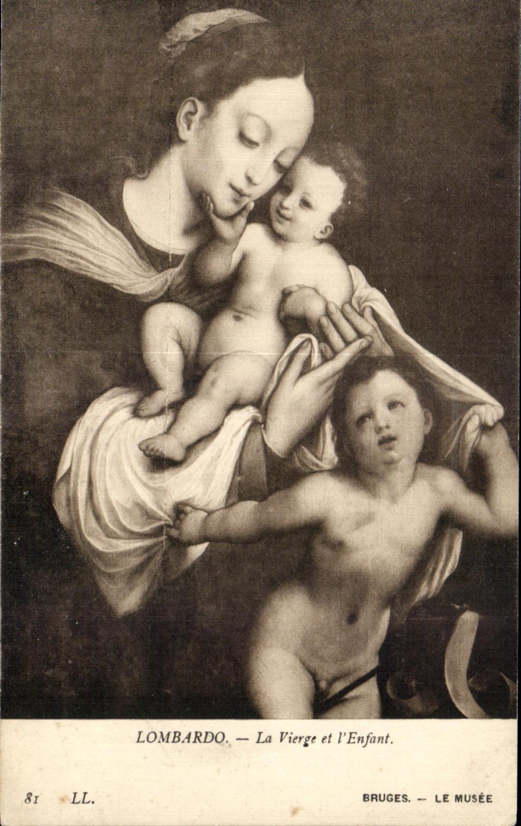 CPA Lombardo La Vierge Et l'Enfant Bruges Le musee