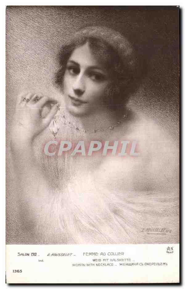 CPA Femme Au Collier Salon 19152 Rousselet 