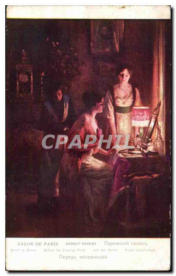CPA Salon De Paris Barbut Davray Avant la soiree