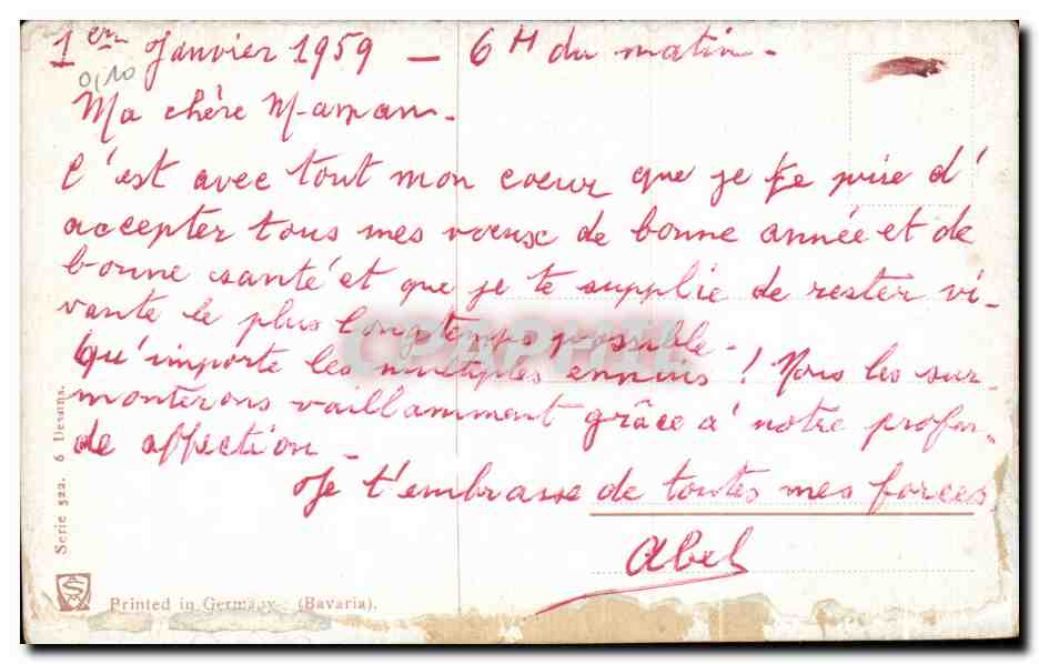 CPA Paysage dans la neige  — Rückseite