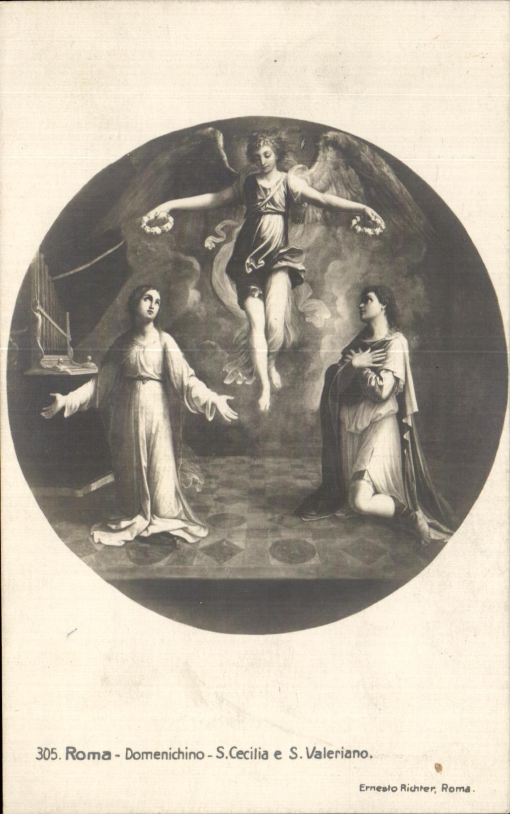 Roma - Domenichino - S. Cecilia e S. Valeriano — Ernesto Richter, Roma, n° 305