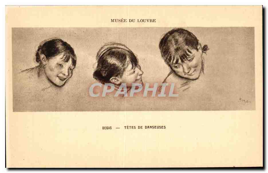 CPA Musee du Louvre Degas Tetes de danseuses