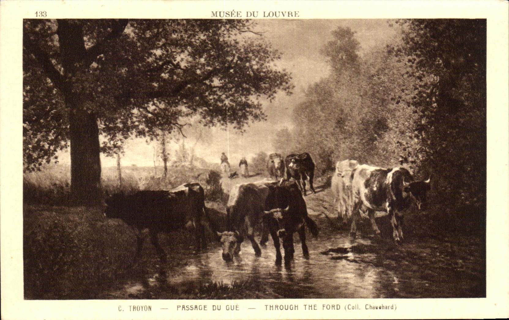 CPA Musee Du Louvre Troyon Passage Du Gue Through The Ford Vaches