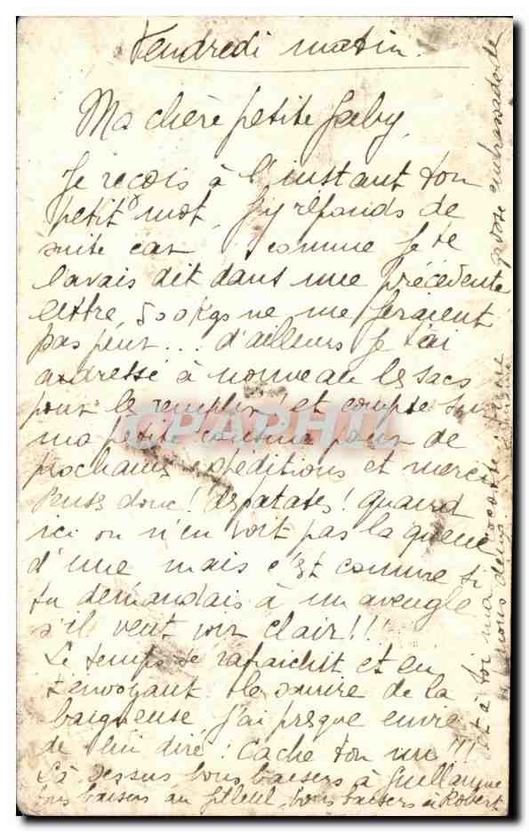 CPA Fantaisie Femme — Verso