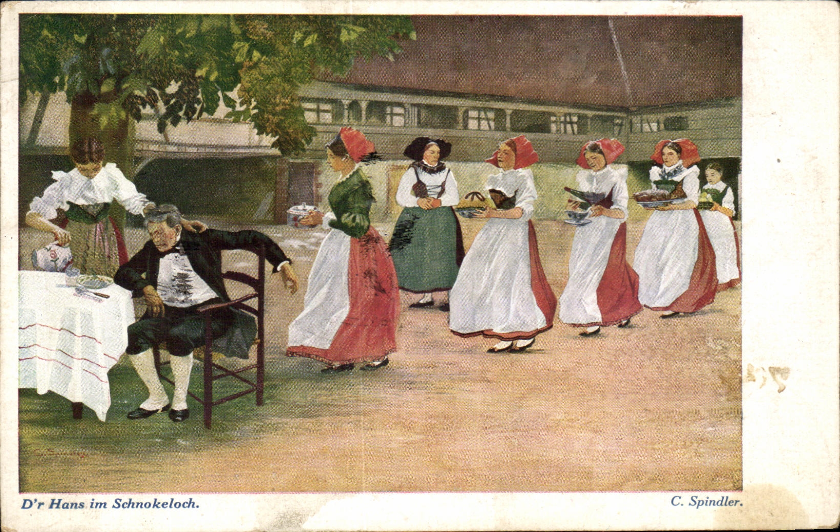 CPA D'r Hans im Schnokeloch Folklore Costume