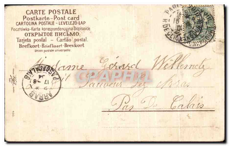 CPA Fantaisie Fleurs  — Verso