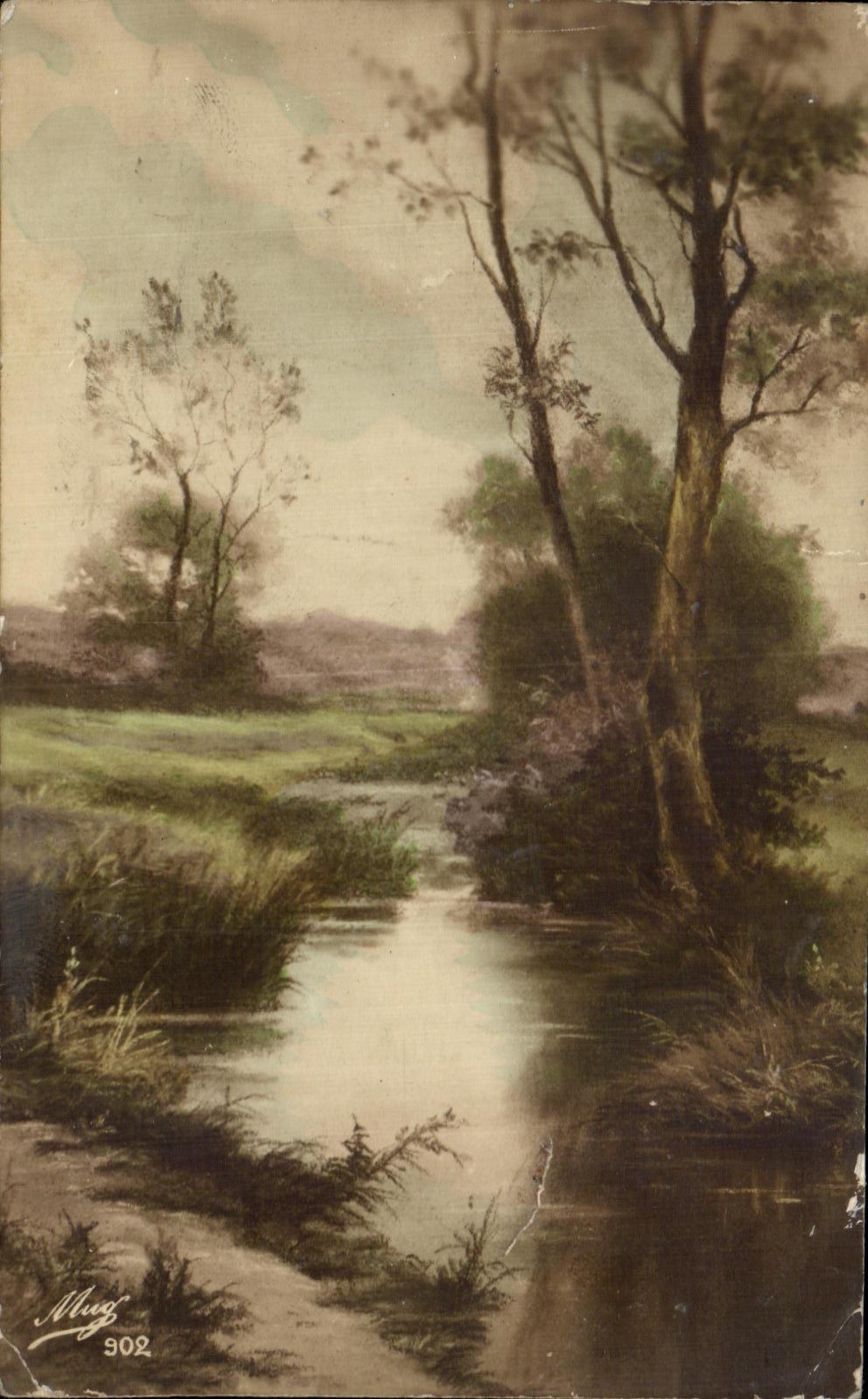 CPA fantaisie Paysage 