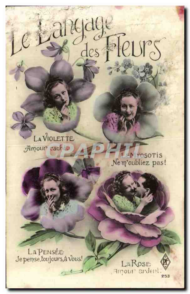 CPA Le langage des fleurs 