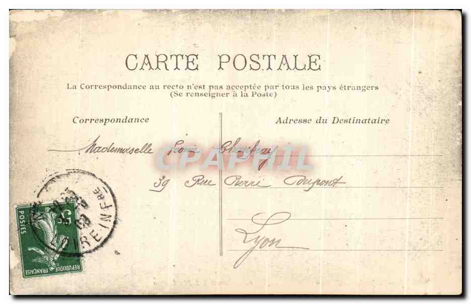 CPA Nantes Le Jardin des Plantes — Verso