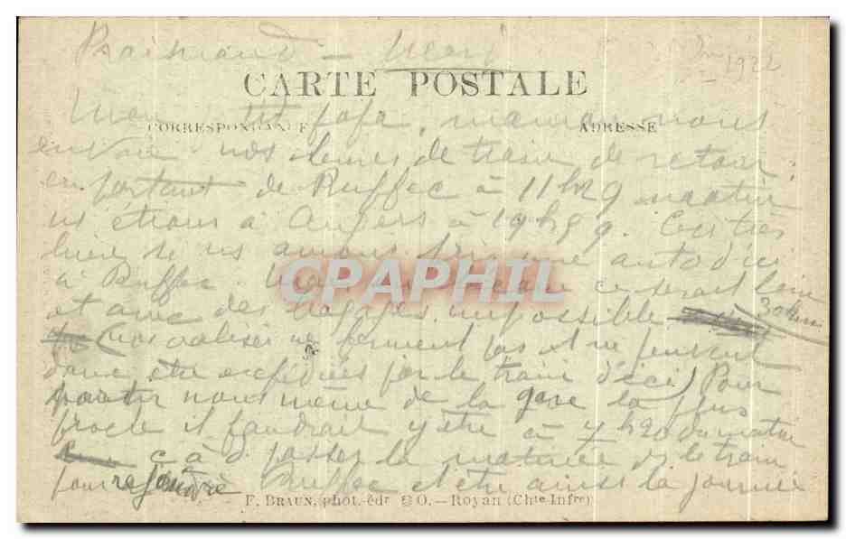CPA Charente Confolens Eglise Saint Maxime Porte Laterale — Rückseite