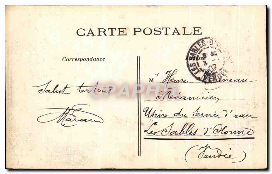 CPA Place de la Republique Paris  — Rückseite