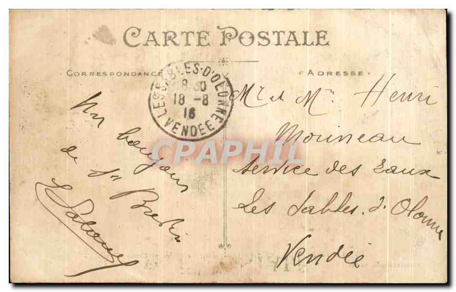 CPA Saint Brevin L'Ocean Rochers et Casino du Pointean  — Rückseite